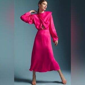 Farm Rio Long-Sleeve Cutout Dress